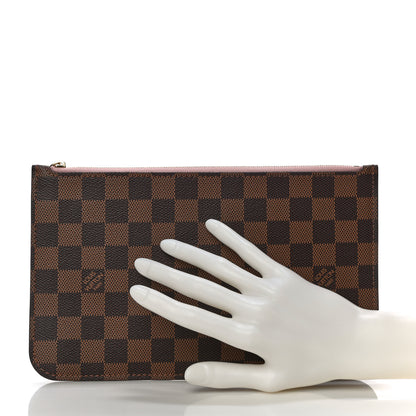 Louis Vuitton Damier Ebene Neverfull MM GM Pochette Rose Ballerine 3 of 10