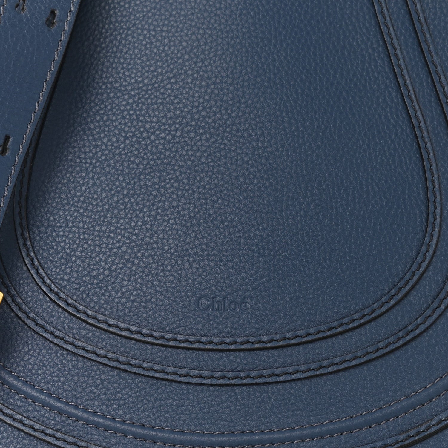 Chloe Calfskin Medium Marcie Round Crossbody Bag Royal Navy 10 of 12