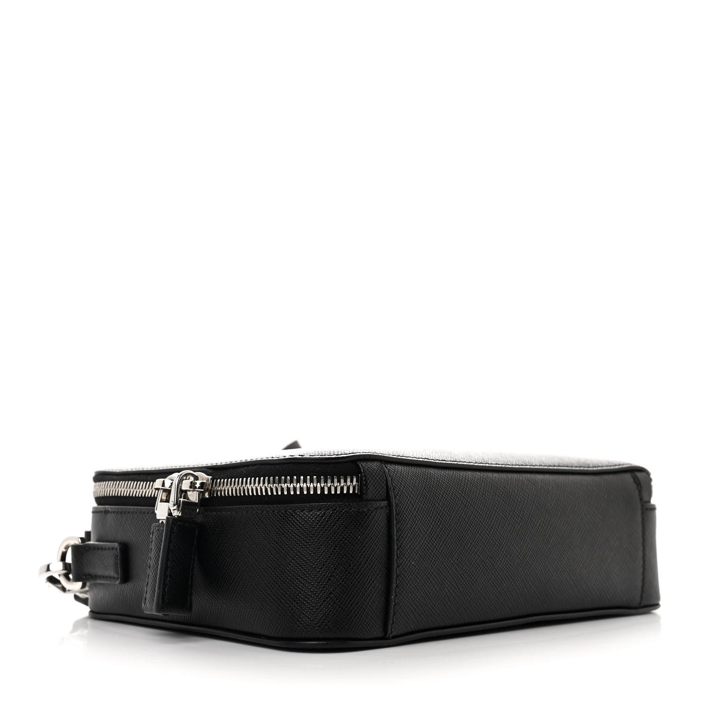 Saffiano Travel Medium Brique Crossbody Bag Black