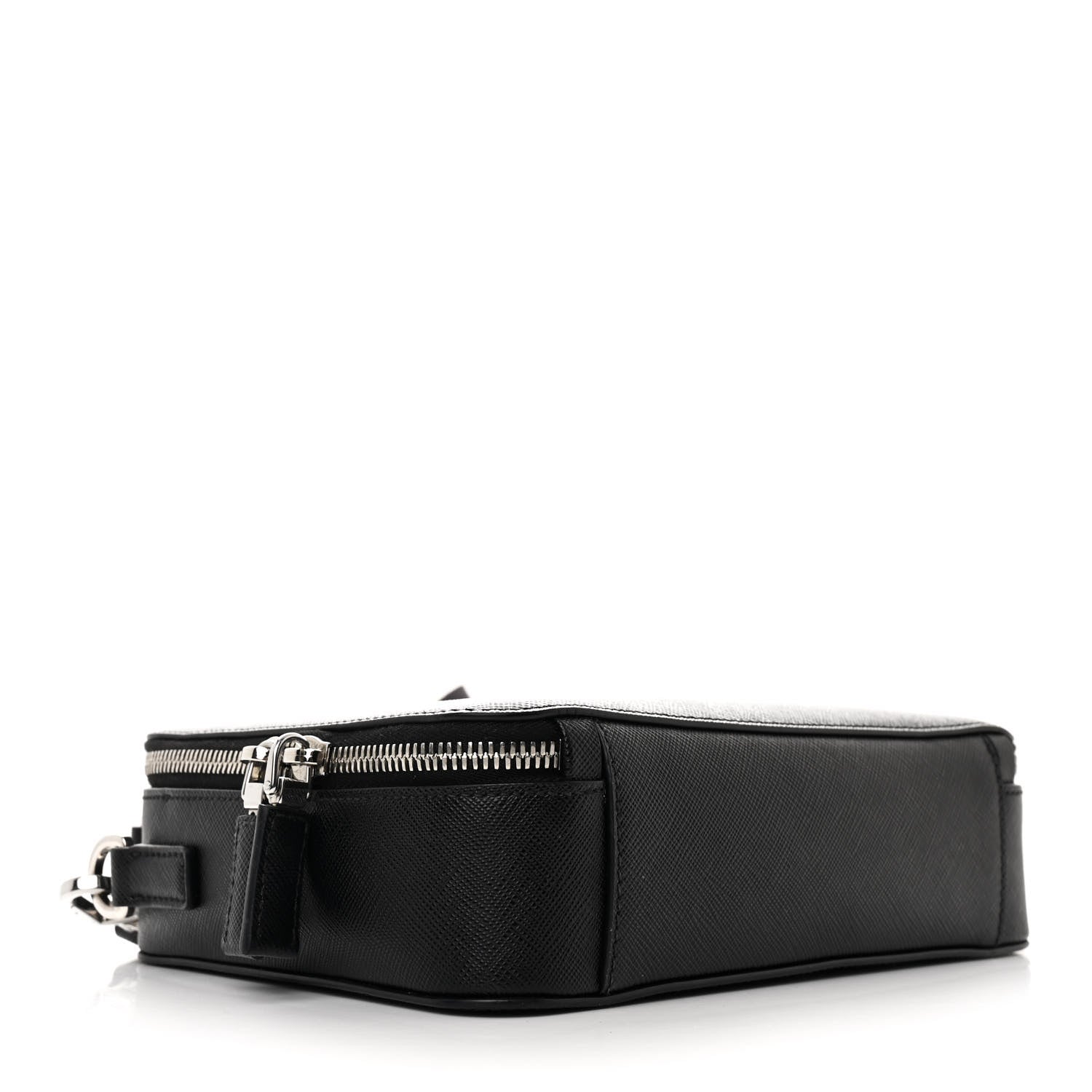 Prada Saffiano Travel Medium Brique Crossbody Bag Black 4 of 10