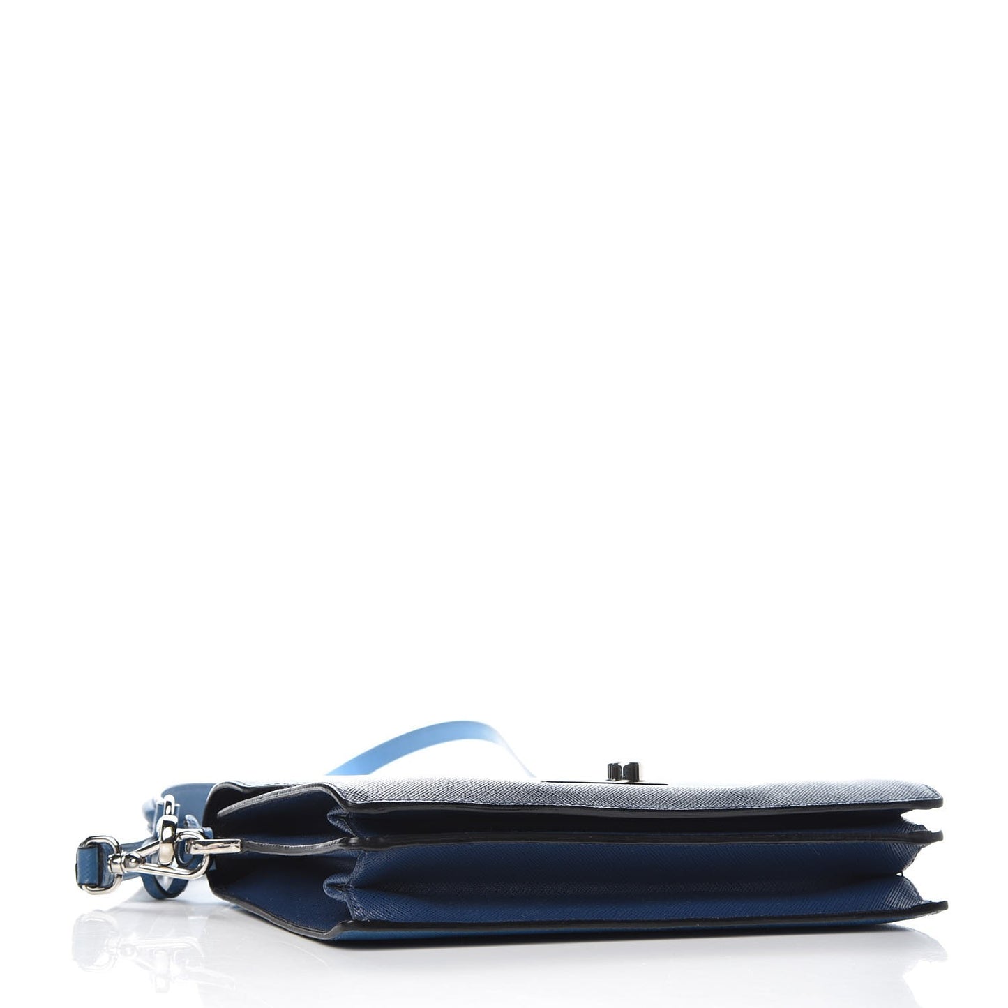 Saffiano Lux Sound Shoulder Bag Bluette Cobalto