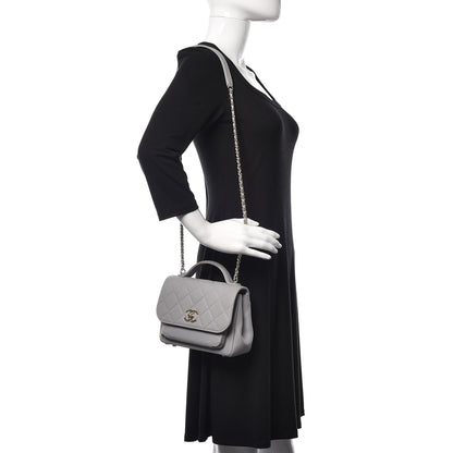 Chanel Caviar Quilted Small Business Affinity Flap Grey 2 of 14