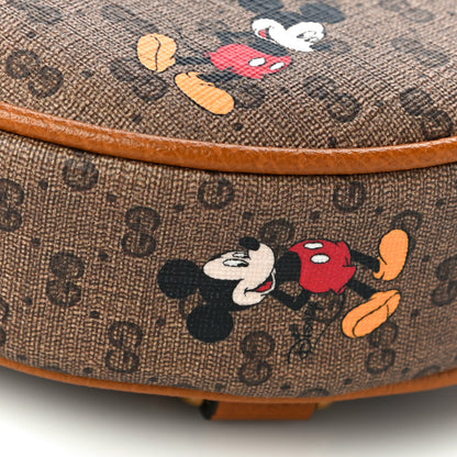 Gucci X DISNEY Mini Vintage GG Supreme Monogram Mickey Mouse Round Backpack Beige Vintage Sun Oil 10 of 11