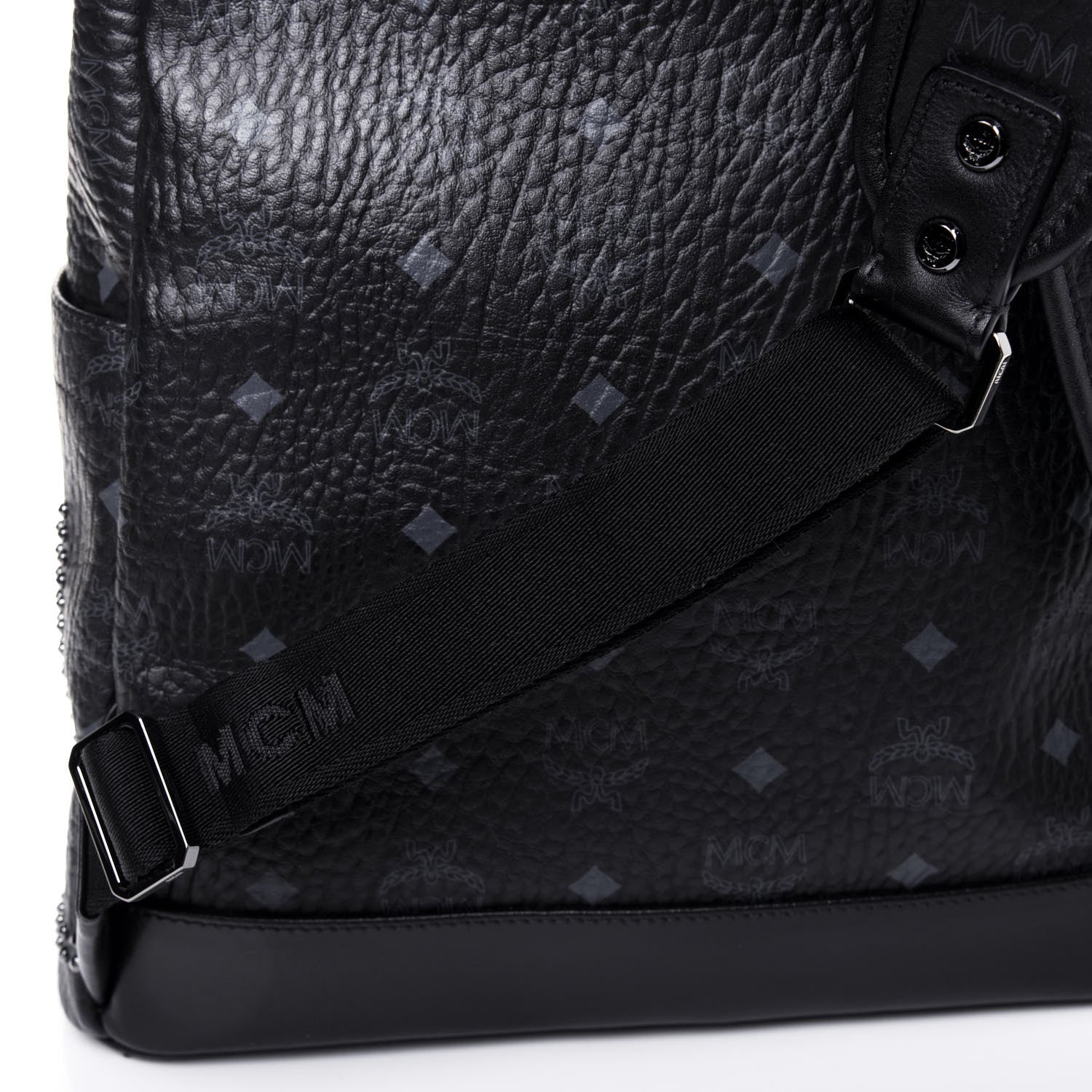 MCM Visetos Studded Medium Stark Gunta Backpack Black 15 of 15