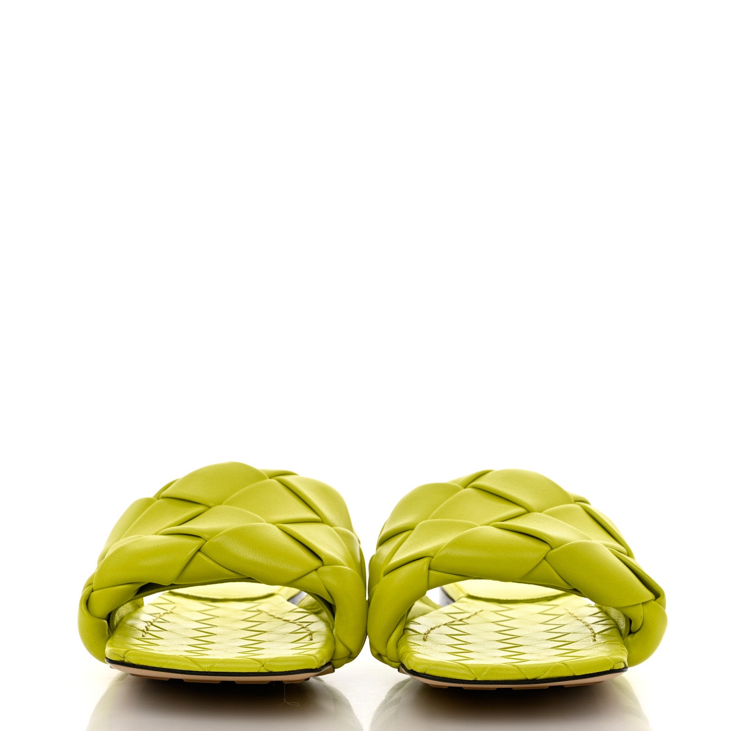 Bottega Veneta Nappa Maxi Intrecciato Lido Flat Sandals 38.5 Kiwi 2 of 9