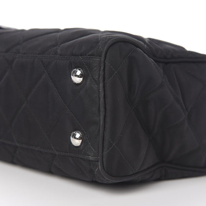 Prada Nylon Tessuto Impuntu Quilted Shoulder Bag Black 7 of 8