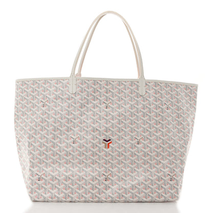 Goyard Goyardine Saint Louis Claire Voie GM White Pink 3 of 10