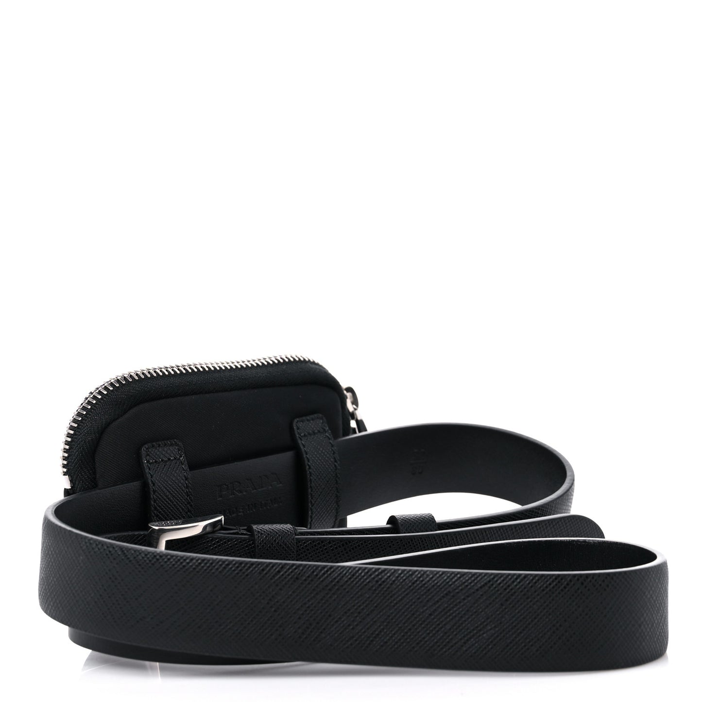 Saffiano Belt With Nylon Pouch 80/32 Black