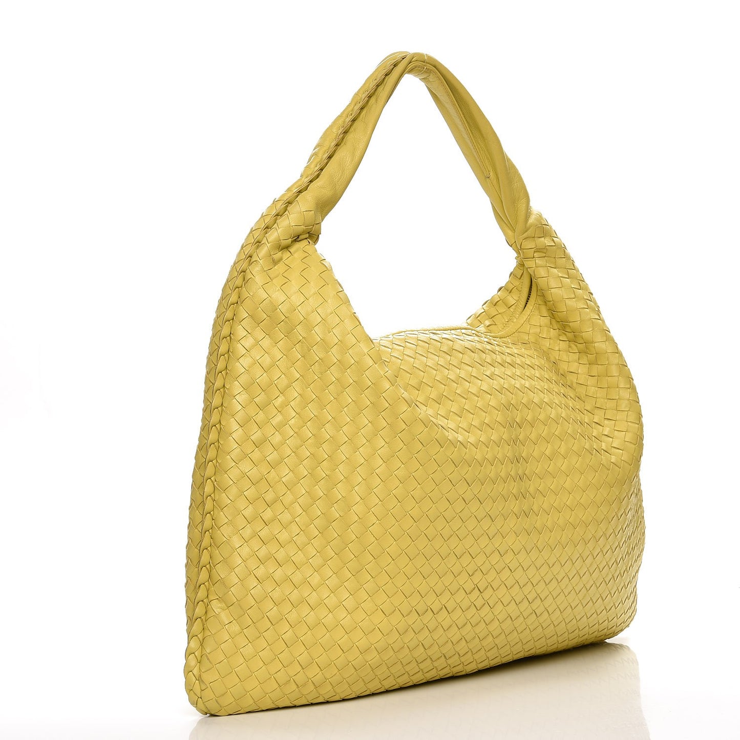 Nappa Intrecciato Maxi Veneta Hobo Yellow