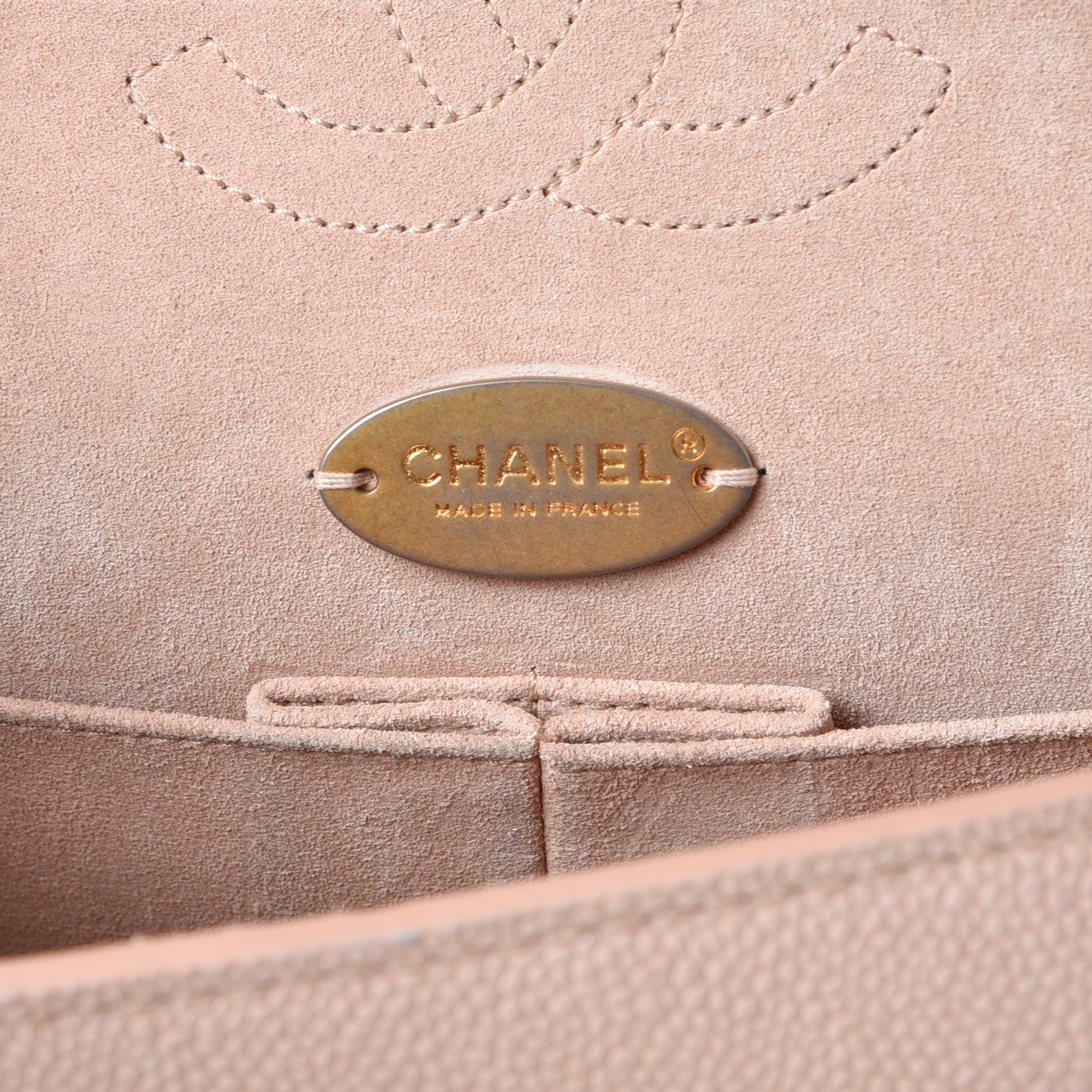 Chanel Grained Calfskin Medium Classic Pure Double Flap Nude 7 of 10