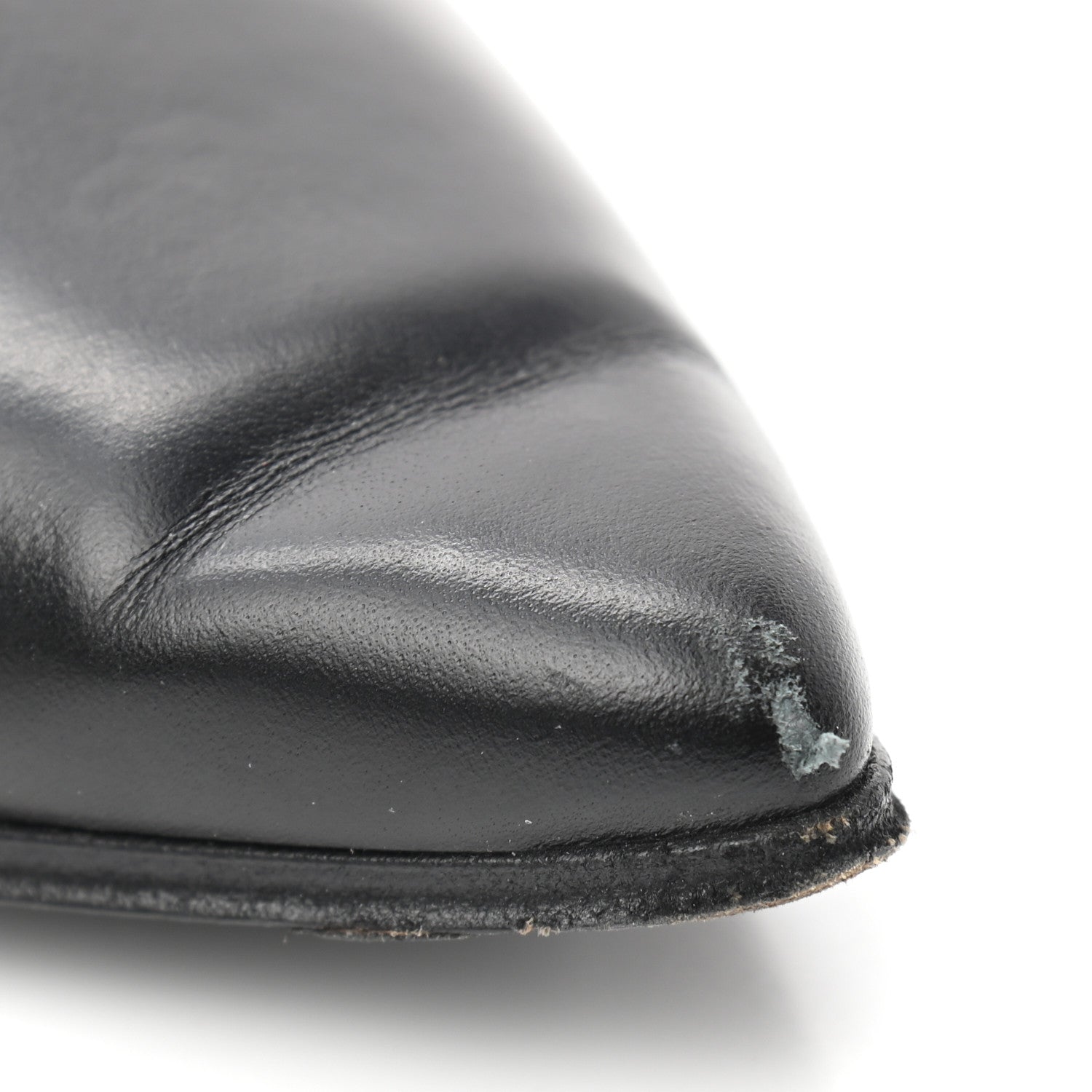 Louis Vuitton Calfskin Pointed Flat Boots 37 Black 10 of 11
