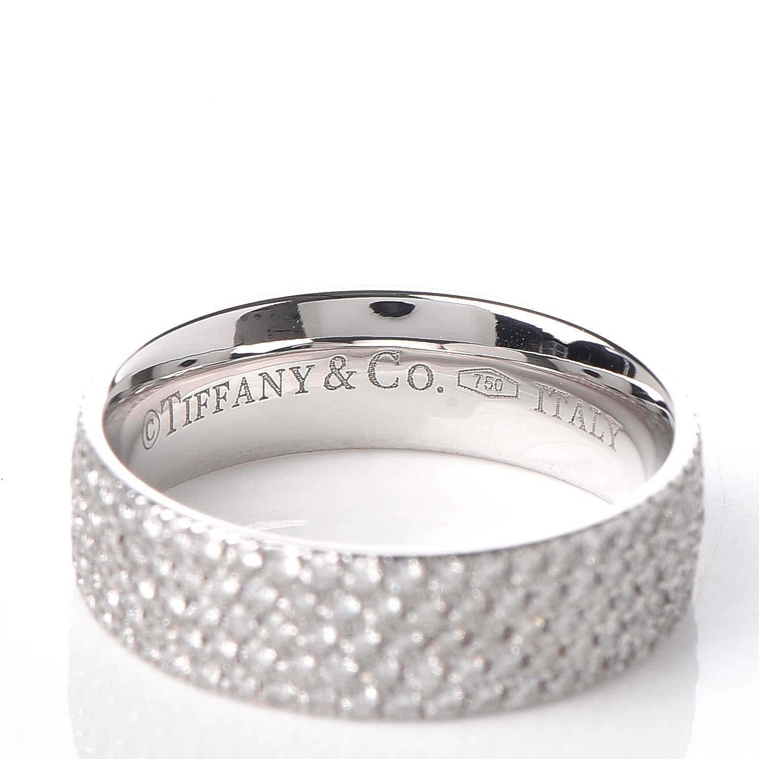 Tiffany 18K White Gold Diamond Metro Five-Row Ring 47 4 4 of 6