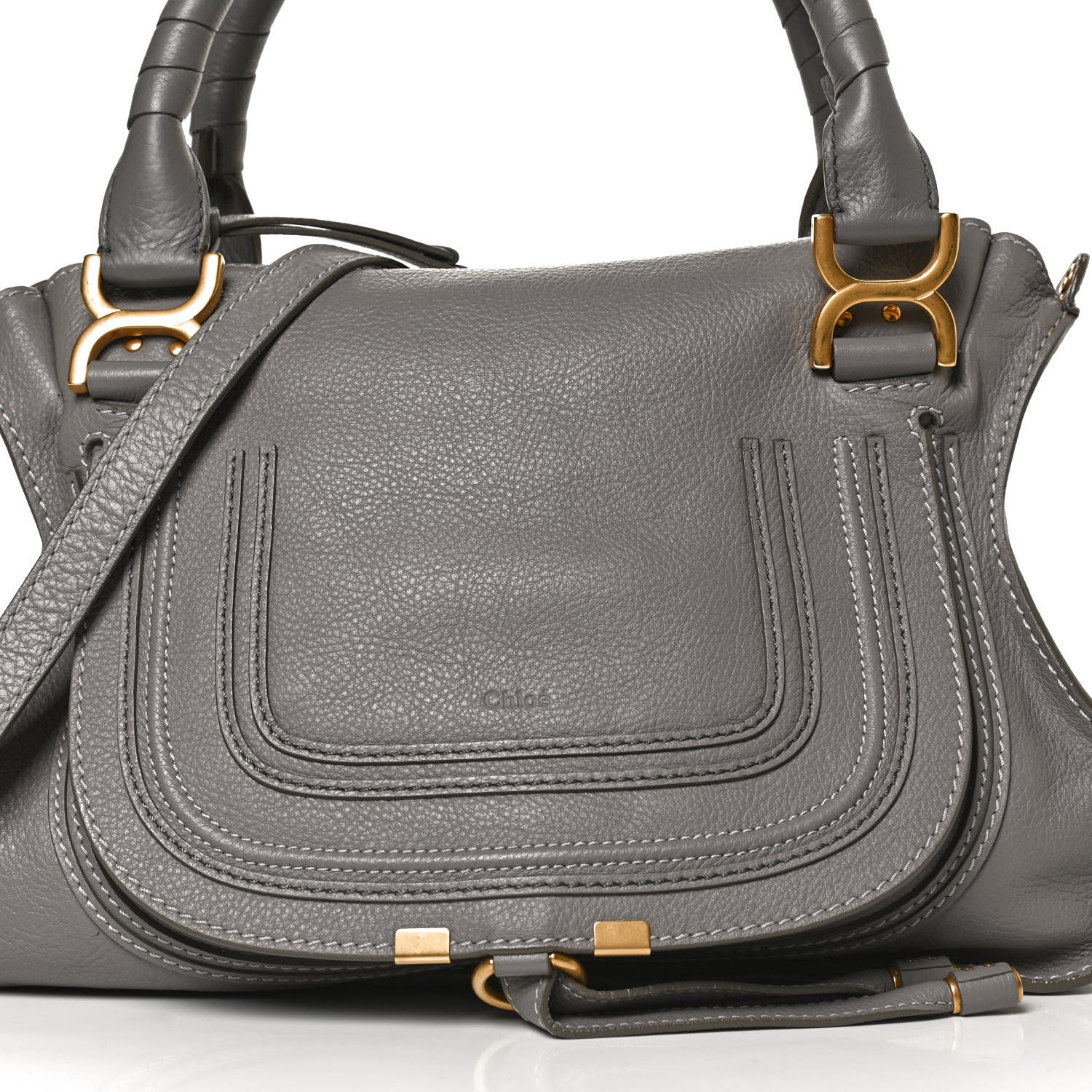 Chloe Calfskin Medium Marcie Satchel Cashmere Grey 8 of 12