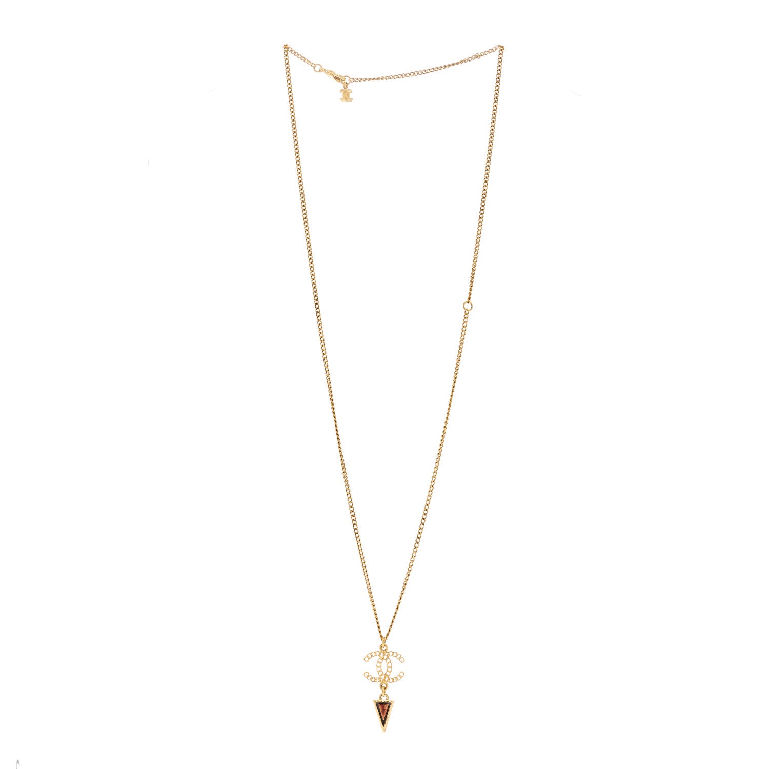Chanel Enamel Chain CC Necklace Gold Multicolor 3 of 5