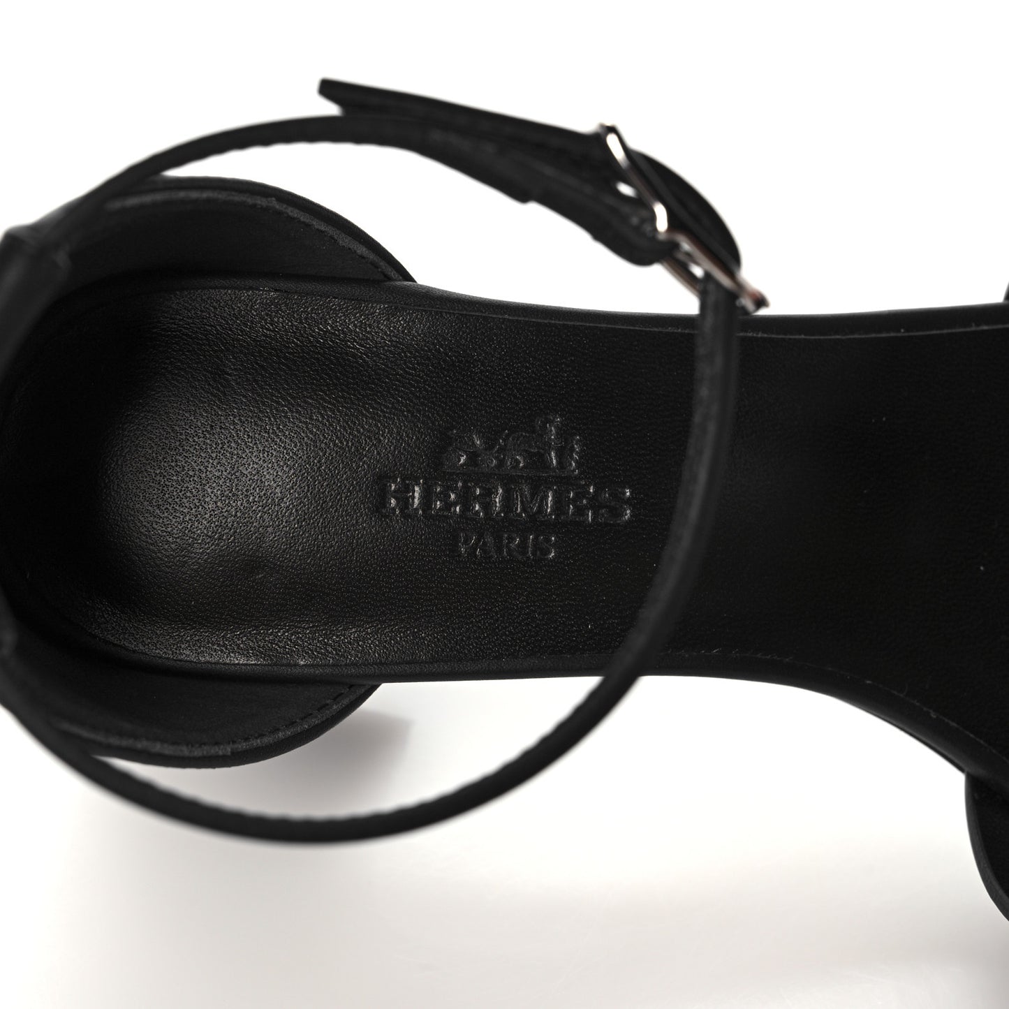Calfskin Encens 50 Sandals 36 Black