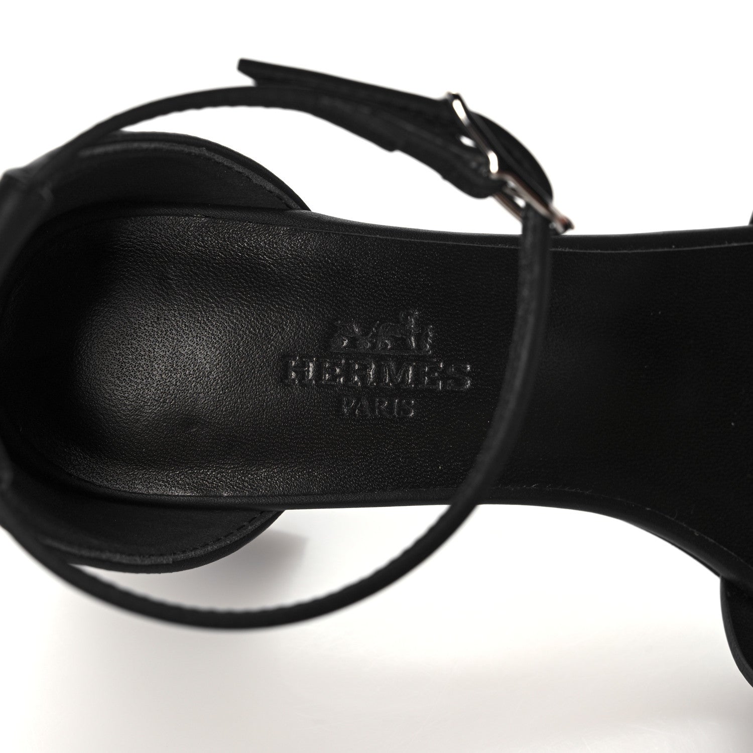 Hermes Calfskin Encens 50 Sandals 36 Black 7 of 9