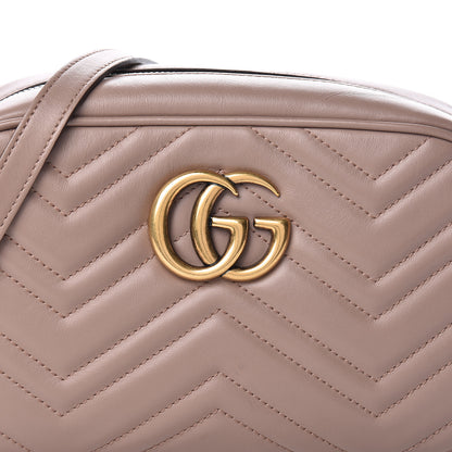 Gucci Calfskin Matelasse Small GG Marmont Chain Shoulder Bag Porcelain Rose 11 of 13