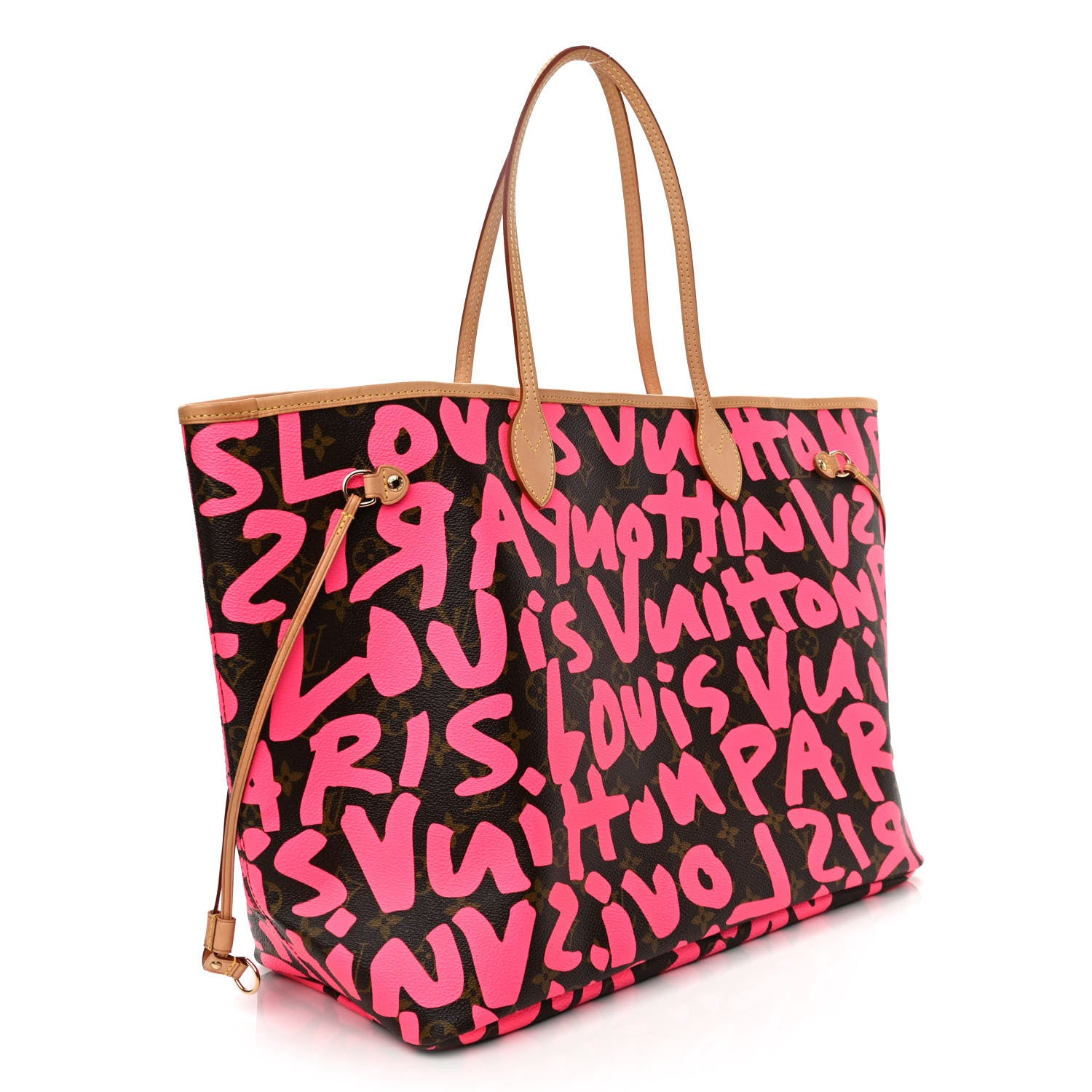 Louis Vuitton Monogram Graffiti Neverfull GM Fuchsia 3 of 11