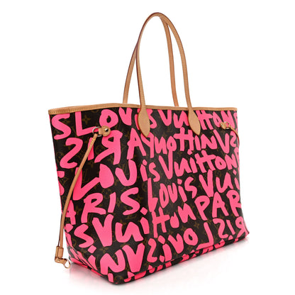 Louis Vuitton Monogram Graffiti Neverfull GM Fuchsia 3 of 11