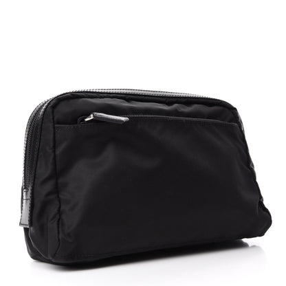 Prada Tessuto Nylon Saffiano Pouch Black 3 of 7
