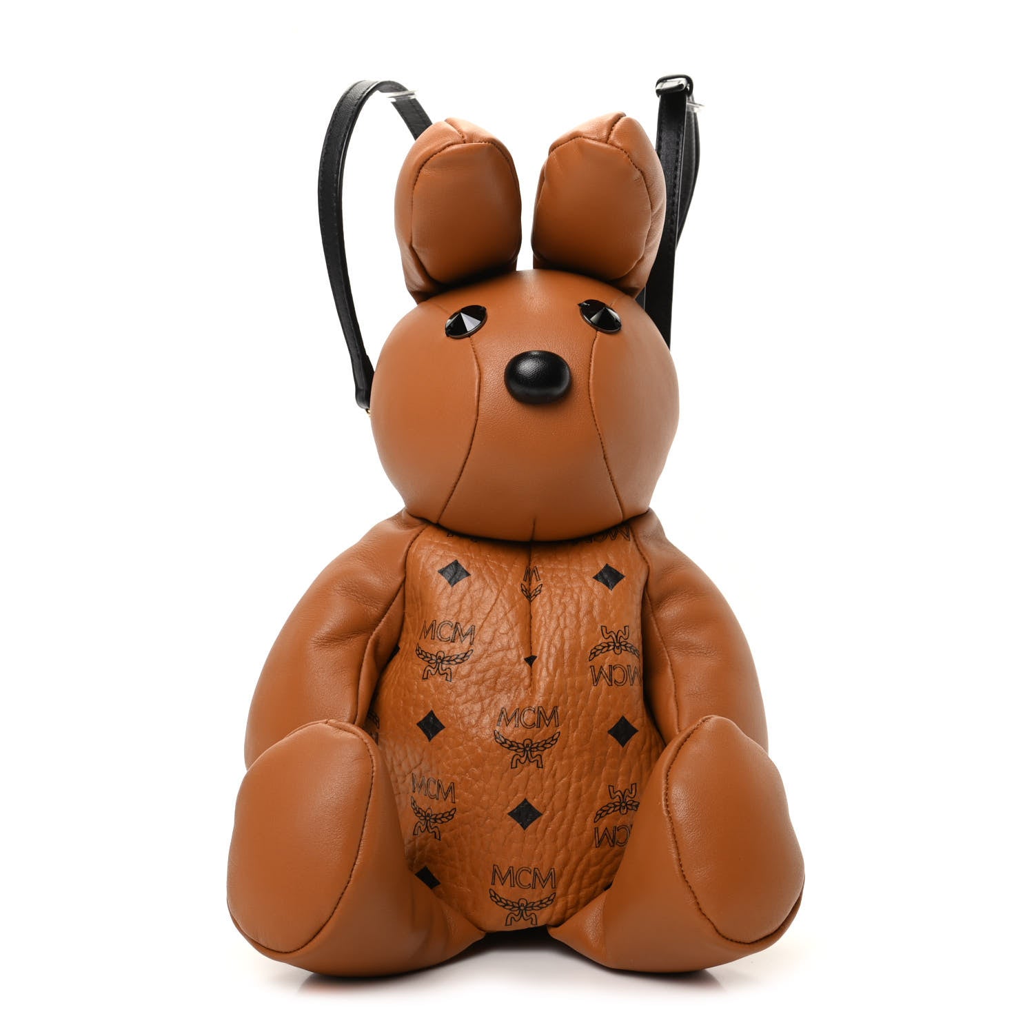 MCM Visetos Rabbit Zoo Doll Backpack Cognac 747536 – FASHIONPHILE