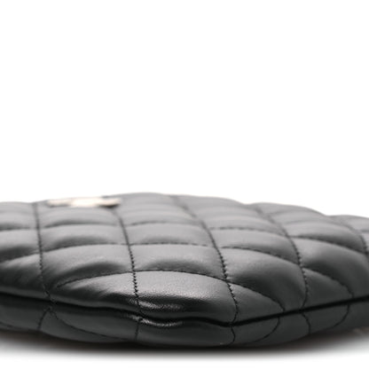 Chanel Lambskin Quilted Uniform Crossbody Bag Black 9 of 13