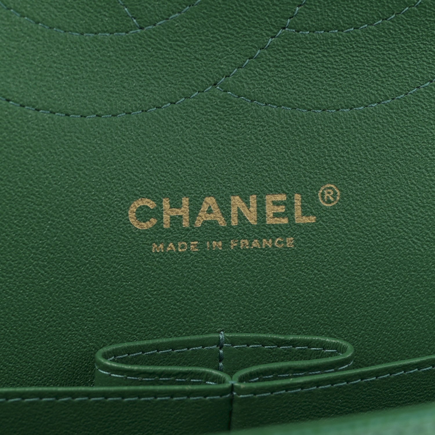 Chanel Metallic Caviar Quilted Jumbo Double Flap Green 6 of 11