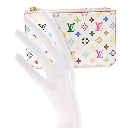 Louis Vuitton Monogram Multicolor Key Pouch White Litchi 2 of 6