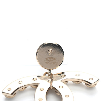 Chanel Pearl CC Drop Earrings Gold 4 of 5