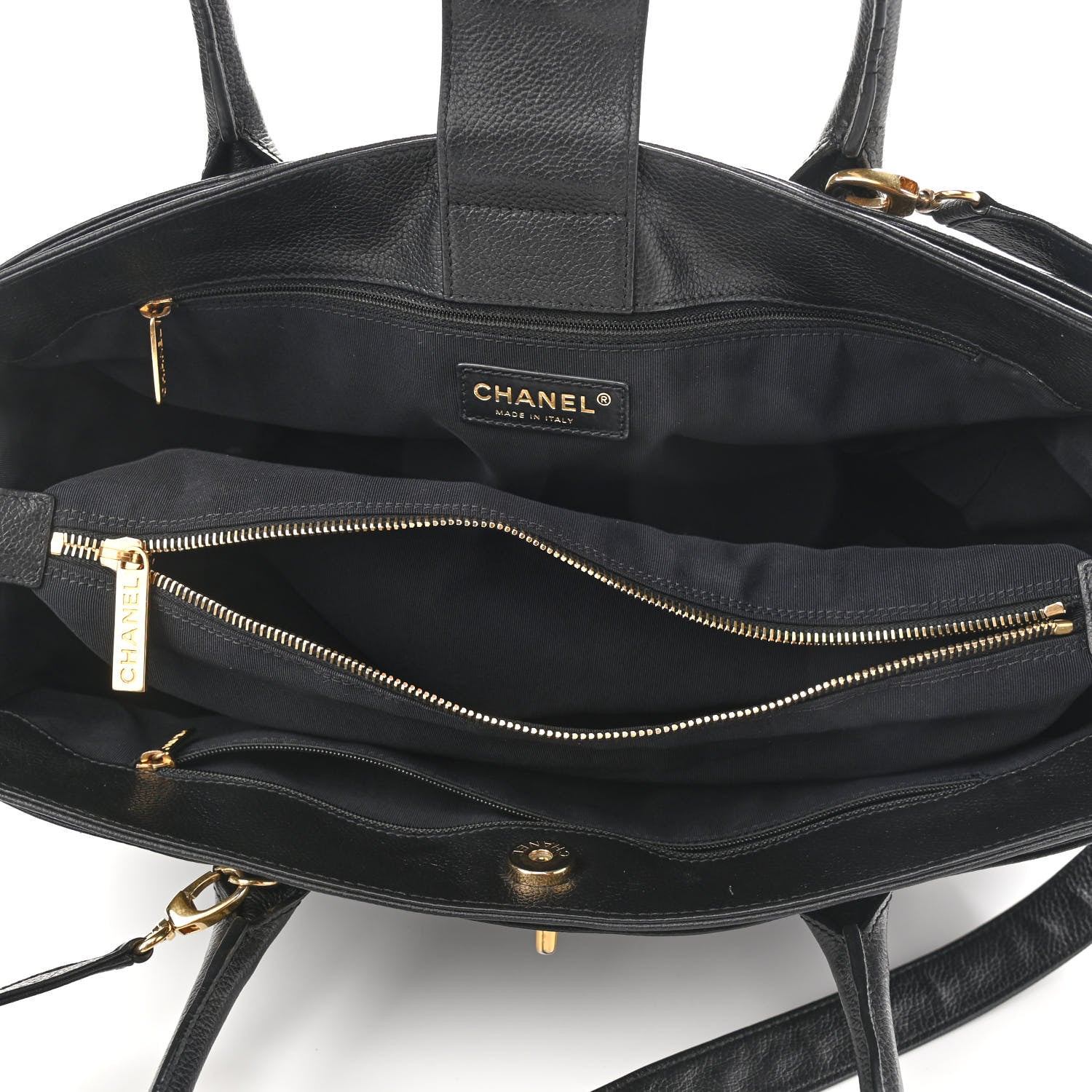 Chanel Calfskin Cerf Executive Shopper Tote Black 6 of 17