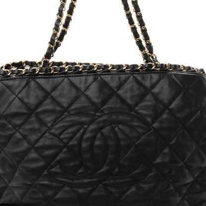 Chanel Calfskin Quilted Small Chain Me Tote Black 8 of 11