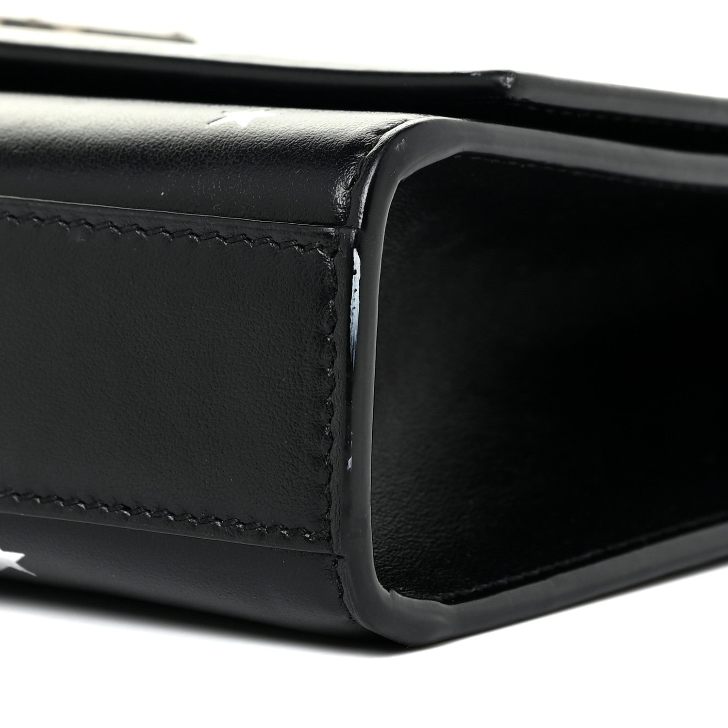 Saint Laurent Calfskin Star Print Medium Monogram Kate Satchel Black 10 of 18