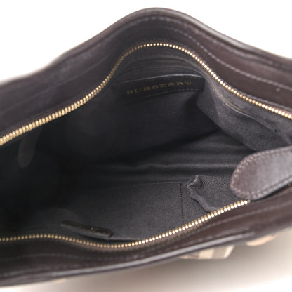 Burberry Haymarket Check Small Brooklyn Hobo Brown 4 of 9