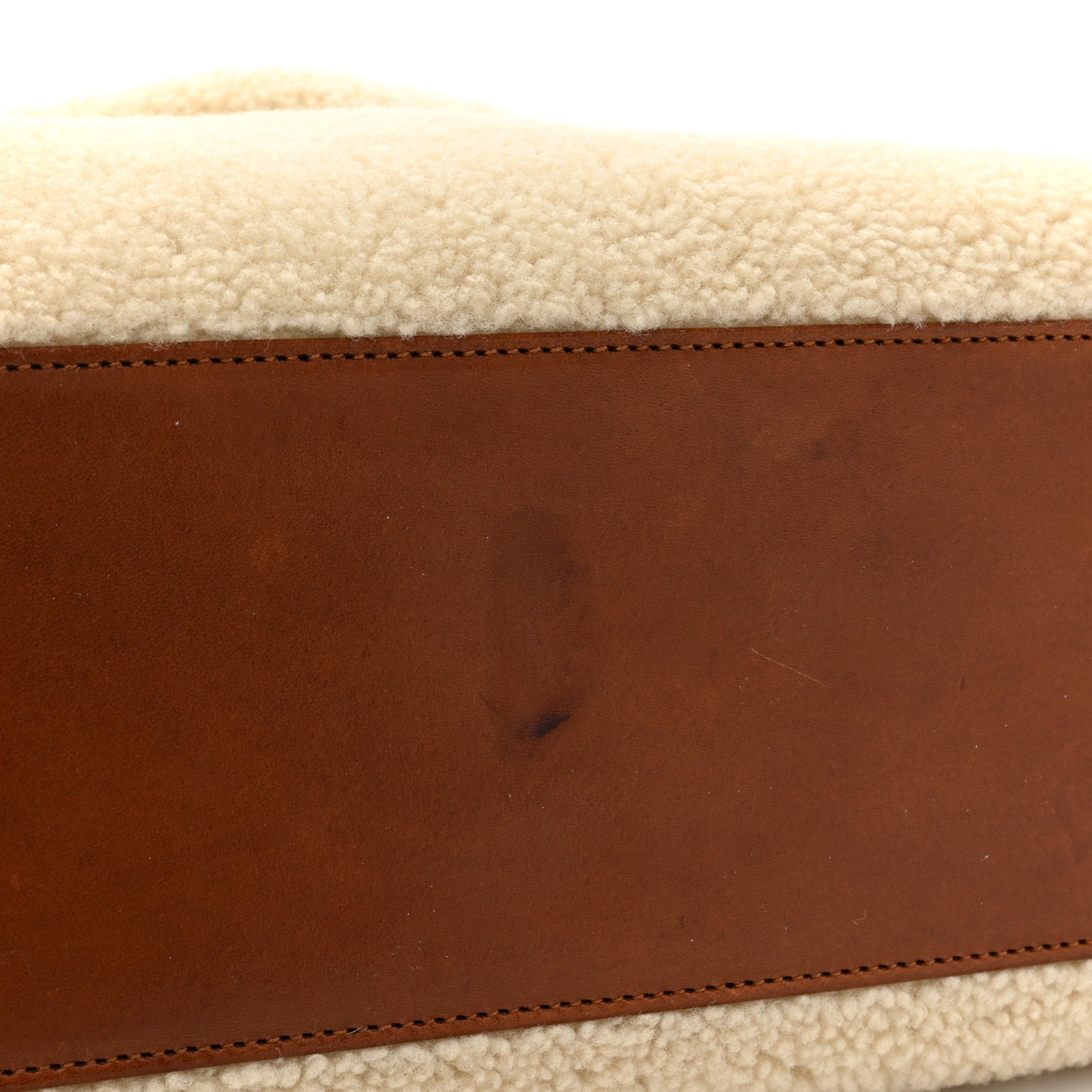 Shearling Medium Loulou Shoulder Bag Natural
