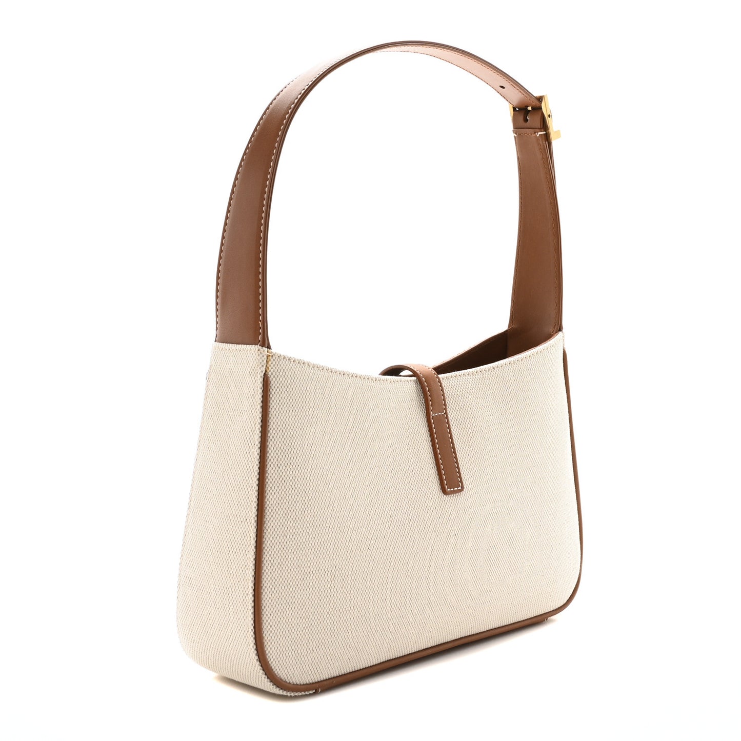 Smooth Calfskin Canvas Le 5 A 7 Hobo Natural Beige Brick