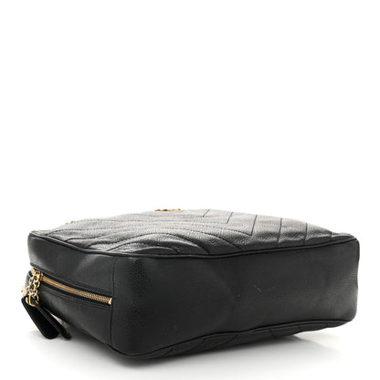 Chanel Caviar Chevron Quilted Camera Case Black 4 of 12