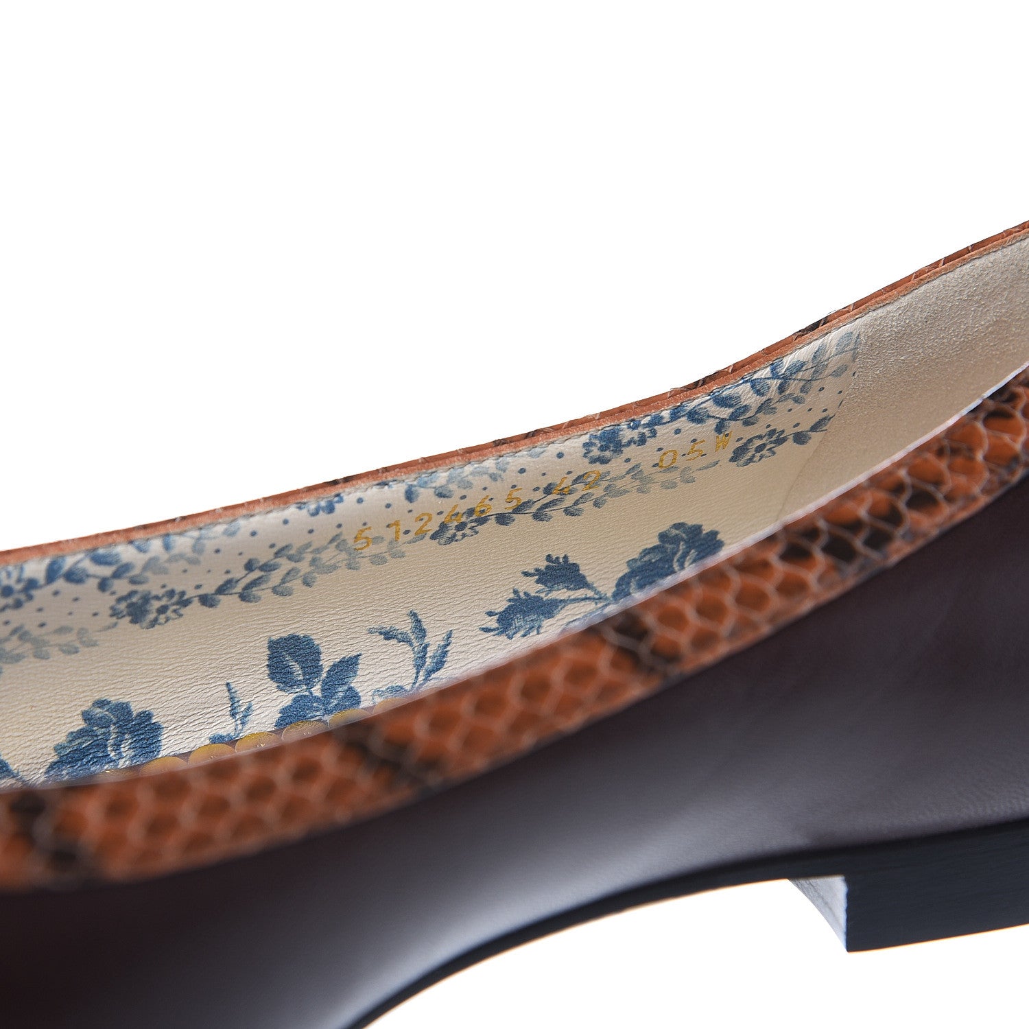 Gucci Malaga Kid Elaphe Yva Ballet Flats 42 Cocoa 8 of 9