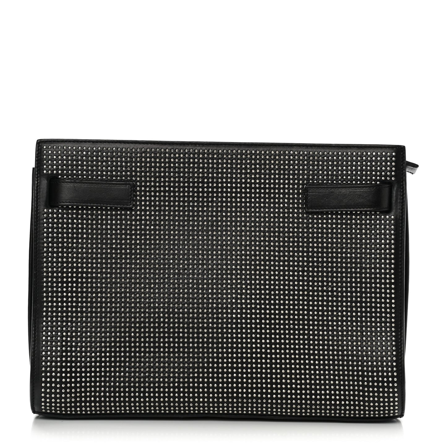 Calfskin Stud Sac De Jour Clutch Black