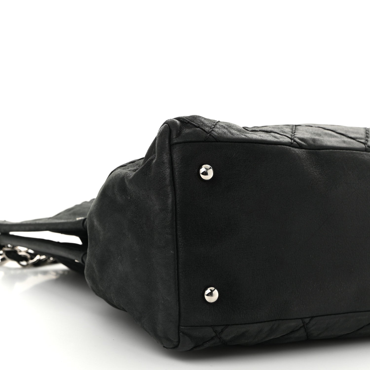 Chanel Iridescent Calfskin Quilted Small Sea Hit Tote Black 8 of 10