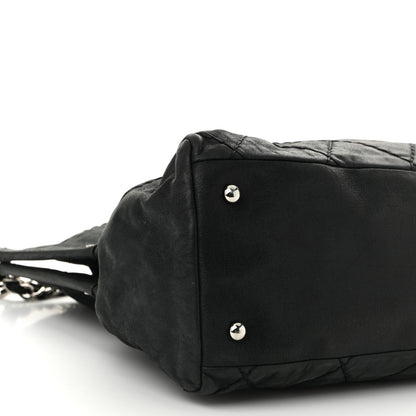 Chanel Iridescent Calfskin Quilted Small Sea Hit Tote Black 8 of 10