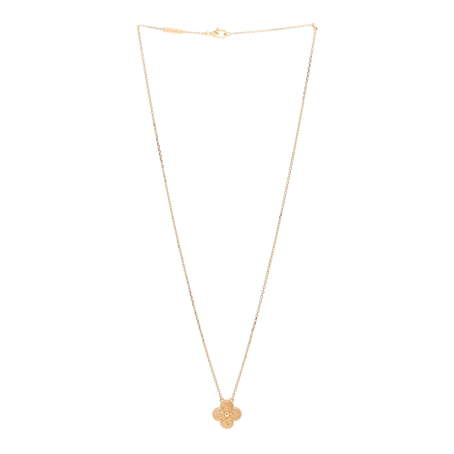 18K Yellow Gold Vintage Alhambra Pendant Necklace