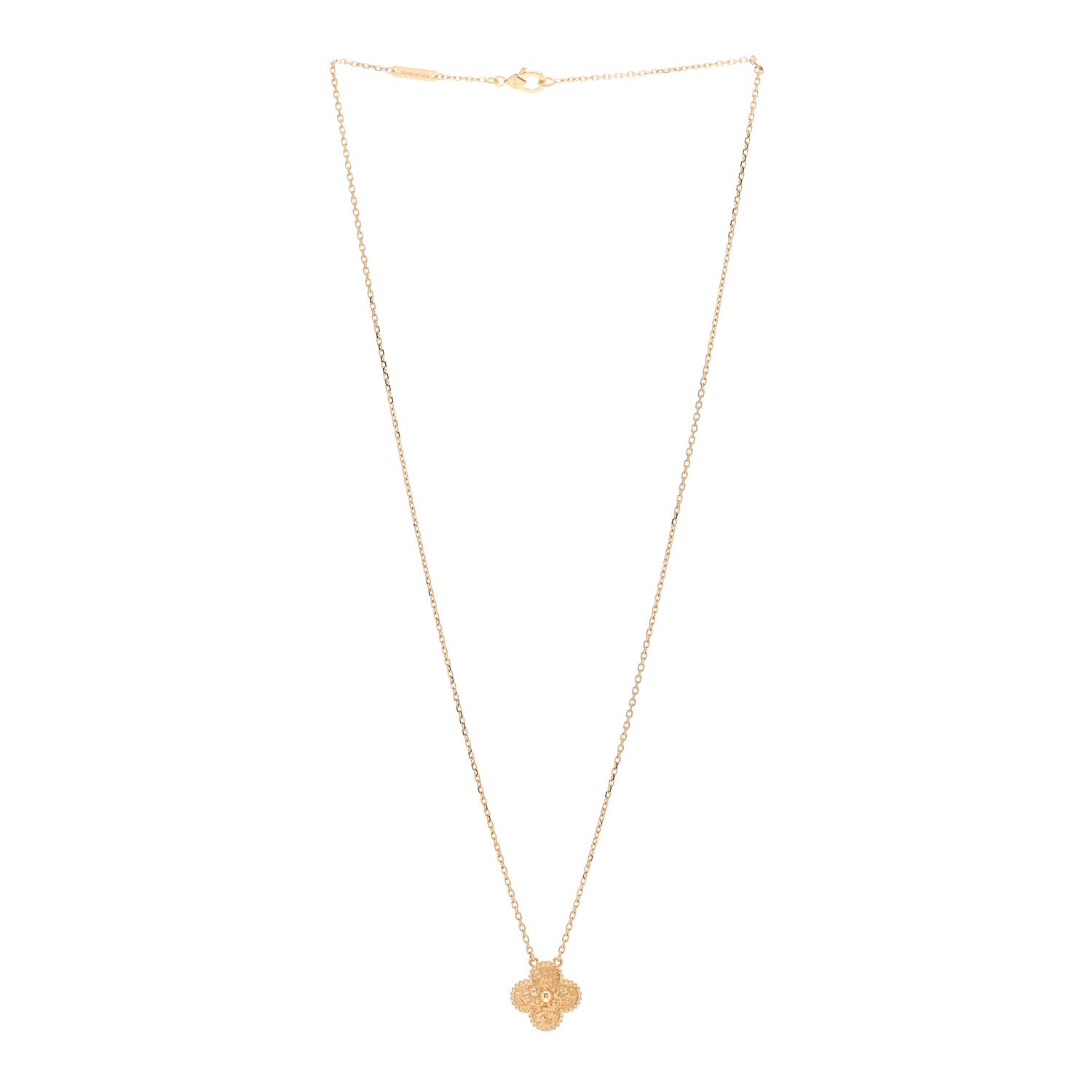 Van Cleef & Arpels 18K Yellow Gold Vintage Alhambra Pendant Necklace 3 of 6