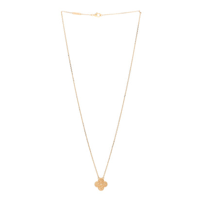 Van Cleef & Arpels 18K Yellow Gold Vintage Alhambra Pendant Necklace 3 of 6