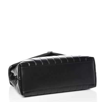 Saint Laurent Calfskin Y Quilted Monogram Medium Loulou Chain Satchel Black 4 of 7