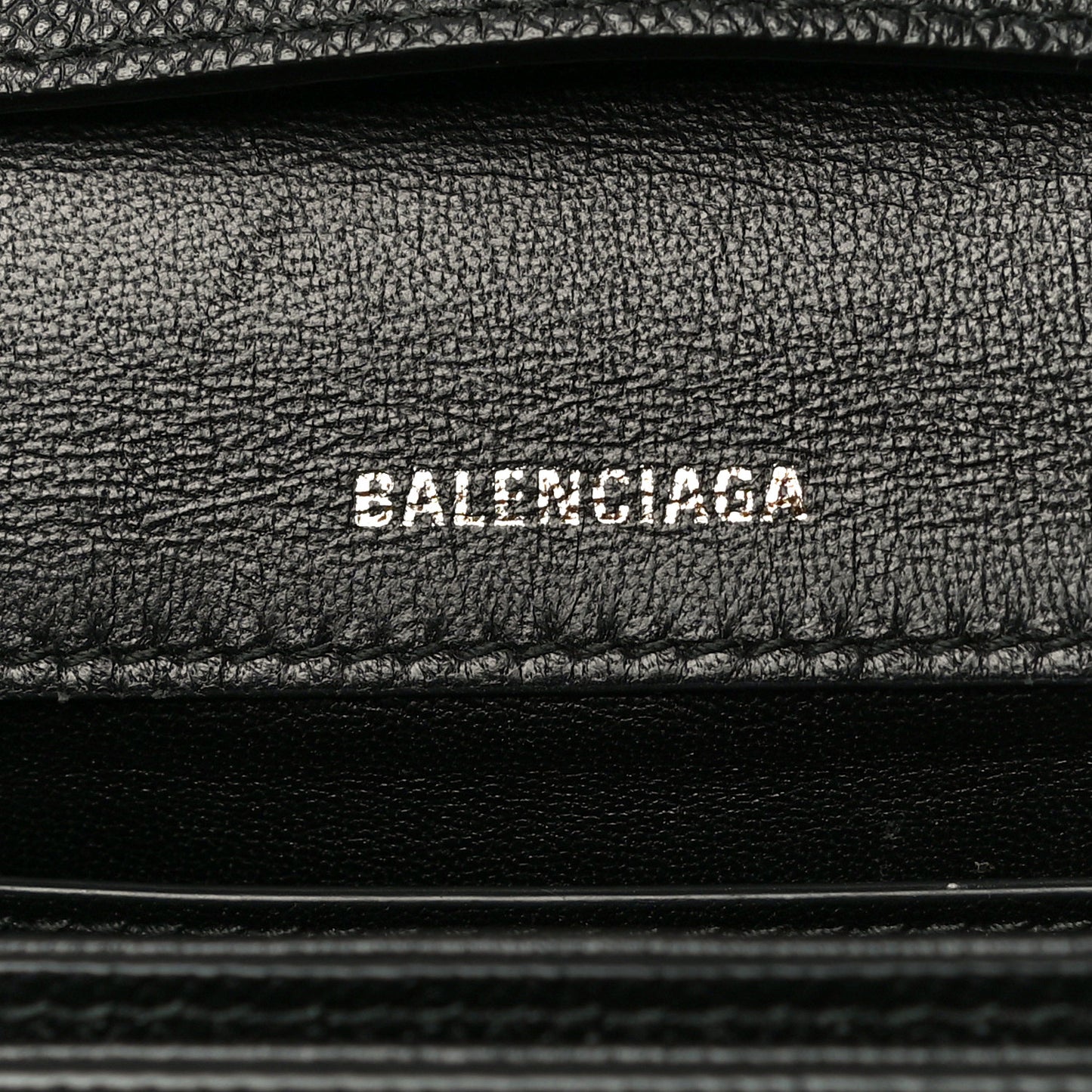 Grained Calfskin Logo Print Ville Day Bag XS Black