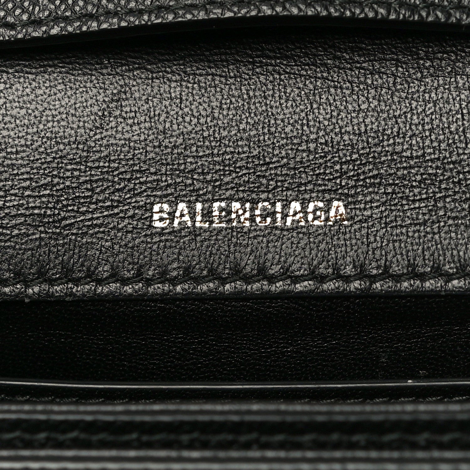 Balenciaga Grained Calfskin Logo Print Ville Day Bag XS Black 6 of 11