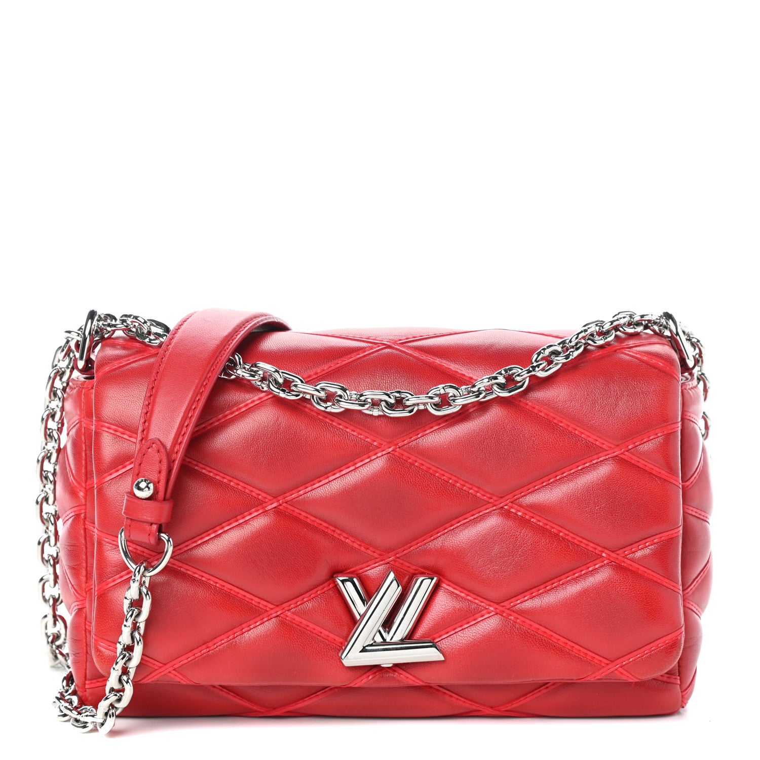 Louis Vuitton Lambskin Malletage GO-14 PM Red 1 of 9