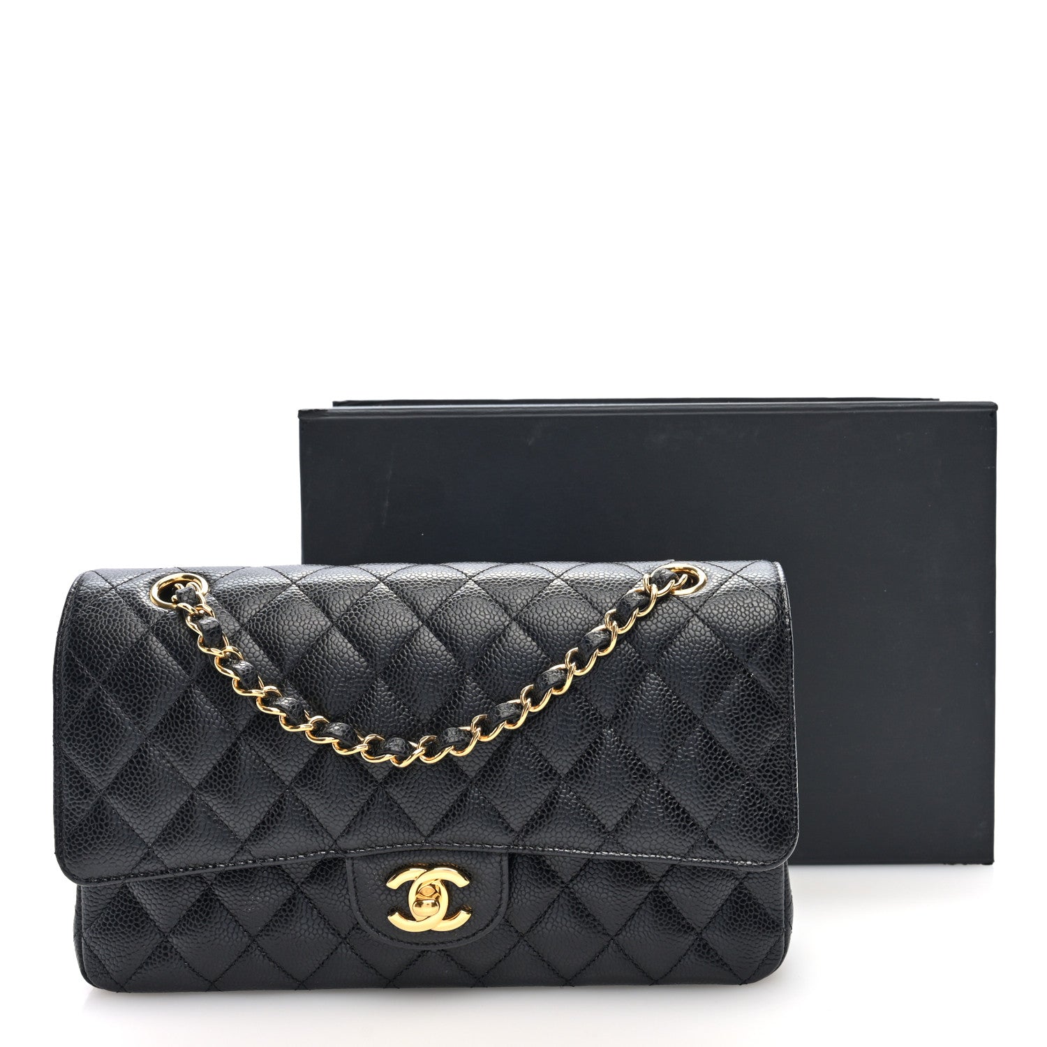 Chanel Caviar Quilted Medium Double Flap Black 11 of 11