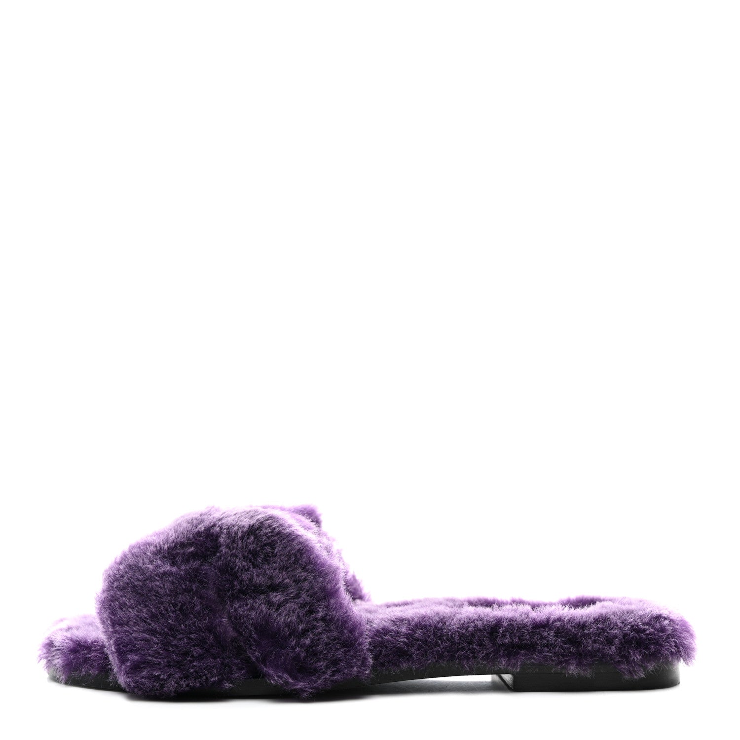 Hermes Woolskin Oran Sandals 38.5 Violet Fonce 1 of 8