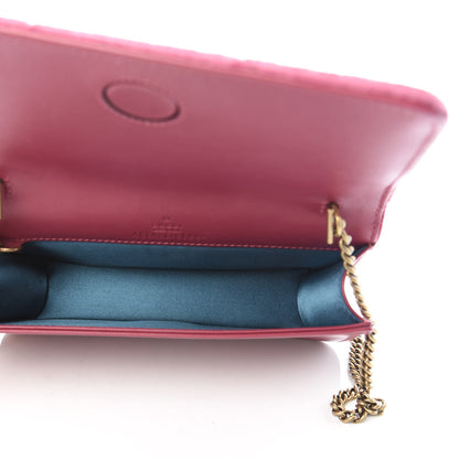 Gucci Velvet Matelasse Love Embroidered GG Marmont Mini Bag Light Raspberry Rose 5 of 13